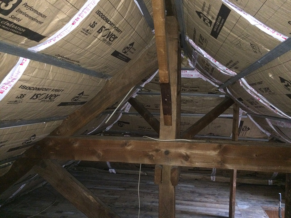 Isolation intérieure d'une toiture à Sotteville Les Rouen